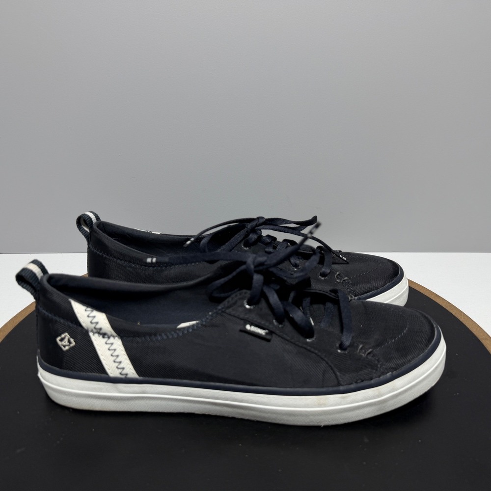 Sperry Crest Vibe Bionic Sneakers Women 8.5 Low Top Navy Blue Preppy Coastal